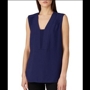 Derek Lam Collective Sleeveless Guipure Blouse Blue Size 40 (US 4)